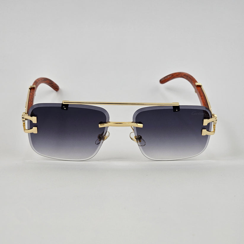 Luxury rimless sunglasses
