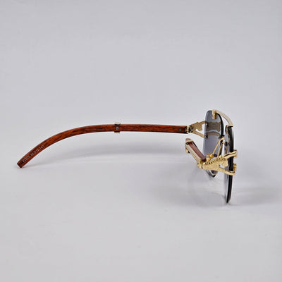 Luxury rimless sunglasses