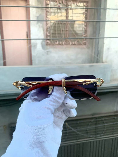 Rimeless Wood Sun Glasses A+ Quality