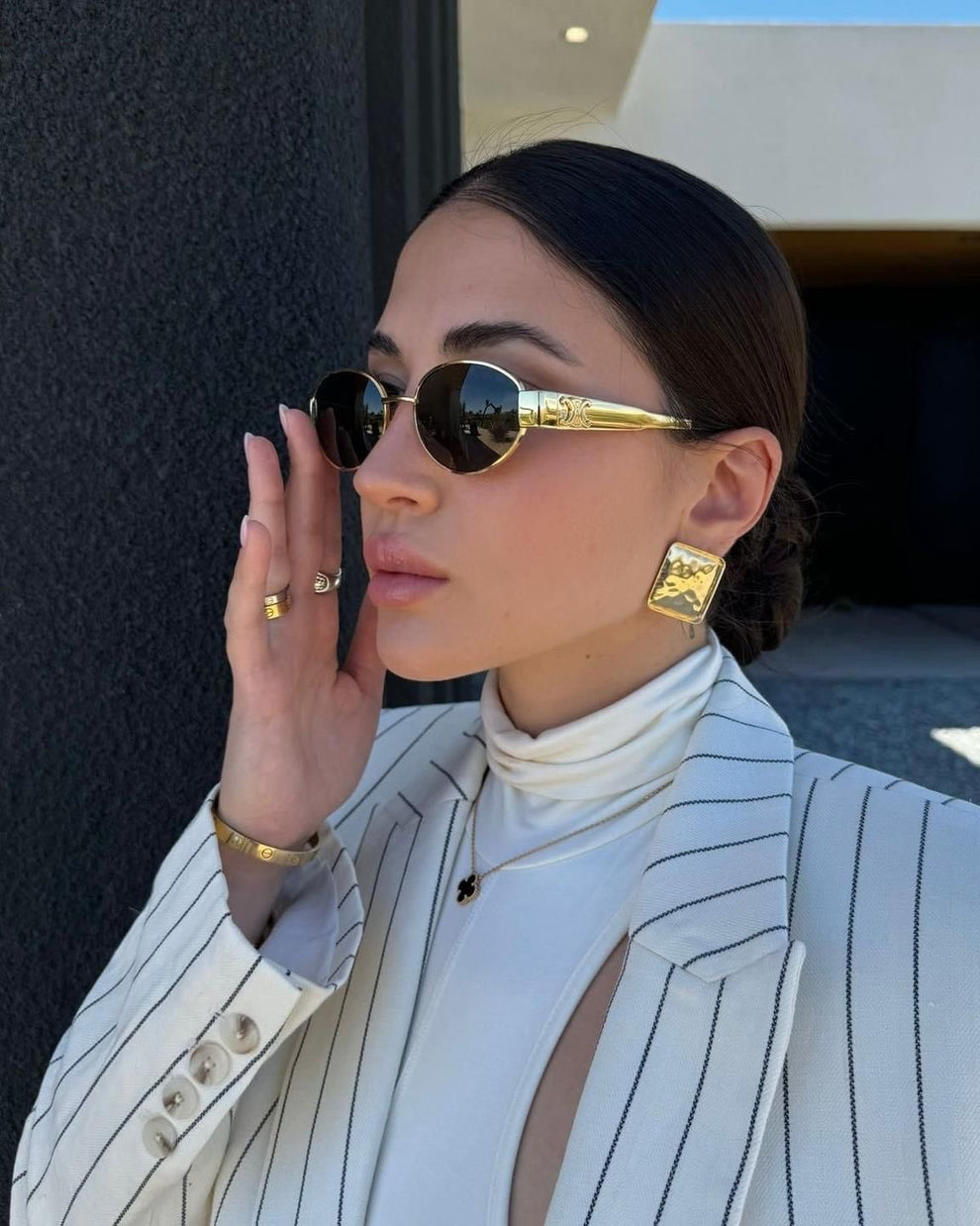 Celine Triomphe Metal Sunglasses For women